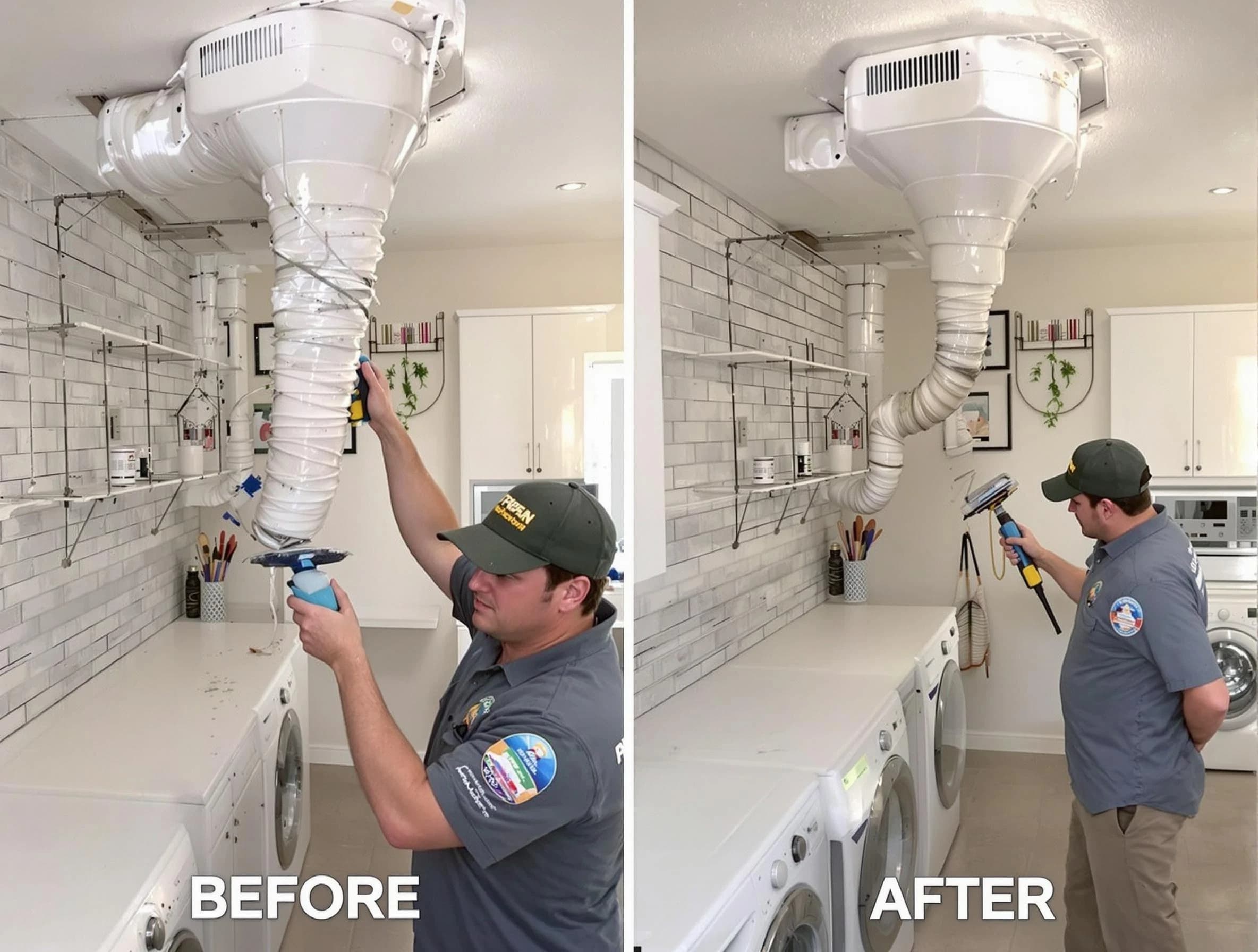 Professional dryer exhaust vent cleaning by Salt Lake City Dryer Vent Cleaning in Salt Lake City
