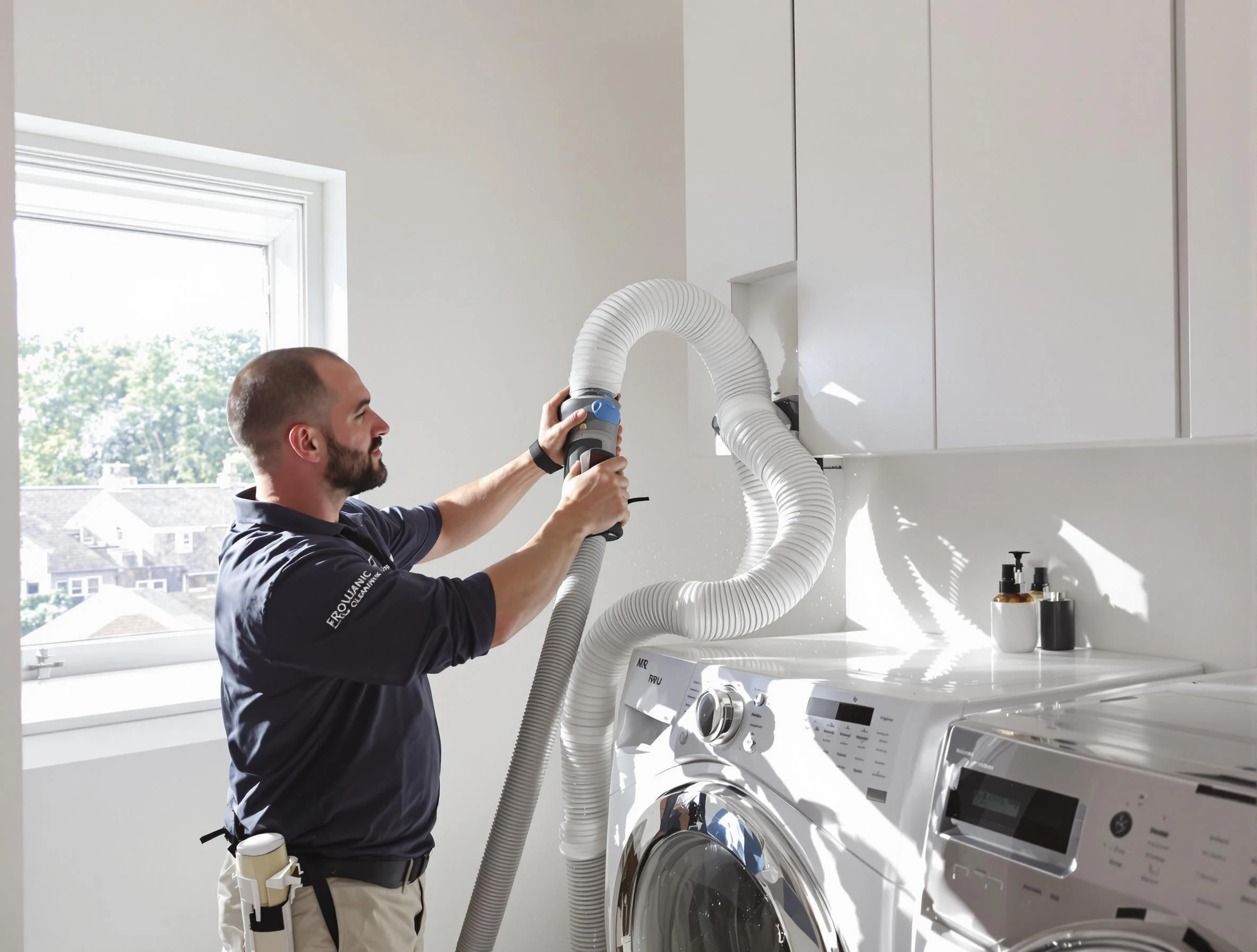 Certified Salt Lake City Dryer Vent Cleaning technician performing dryer vent cleaning in Salt Lake City