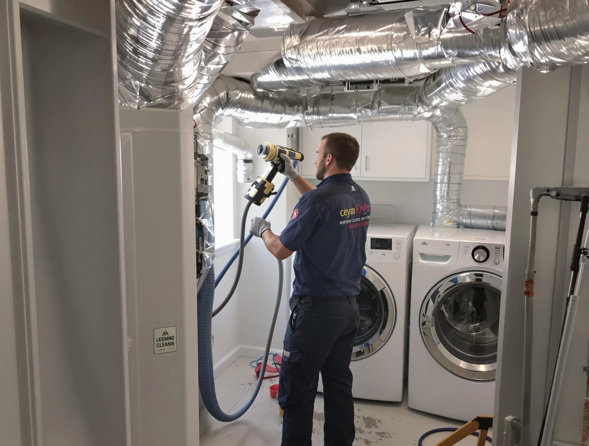 Salt Lake City Dryer Vent Cleaning specialist using advanced equipment for thorough duct cleaning in Salt Lake City
